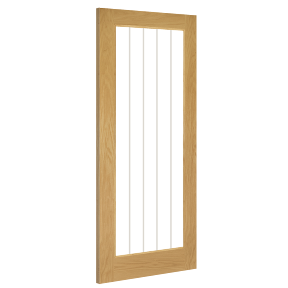 Ely 1L Full Glazed Pre-Finished Oak Doors