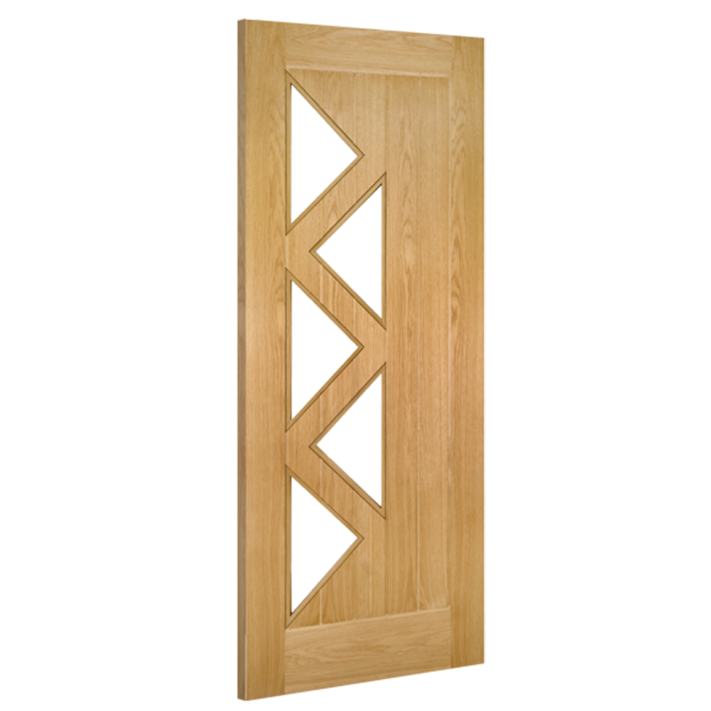 Ely 5L Glazed Pre-finished Oak Doors