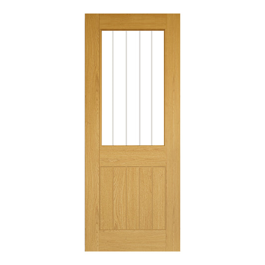 Ely 1L Half Glazed Unfinished Oak Doors