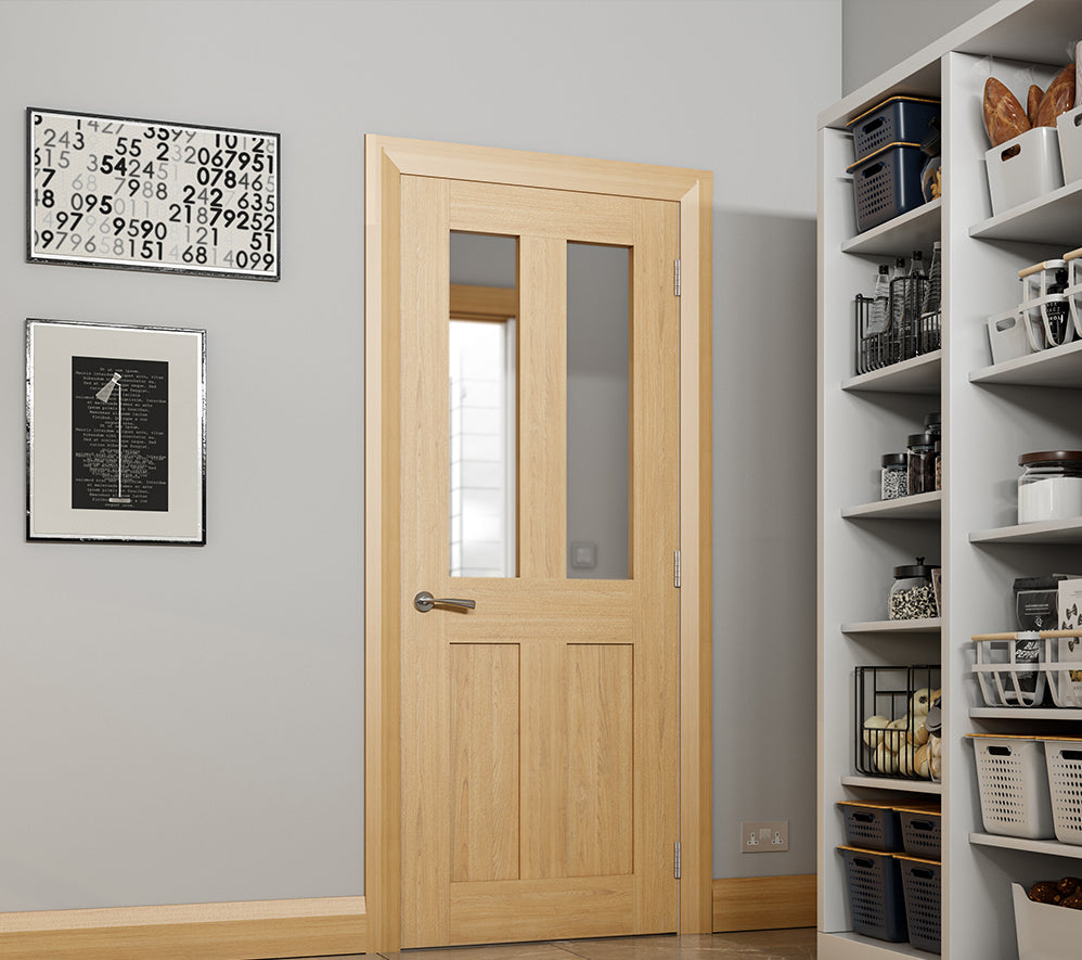Eton Glazed Unfinished Oak Doors