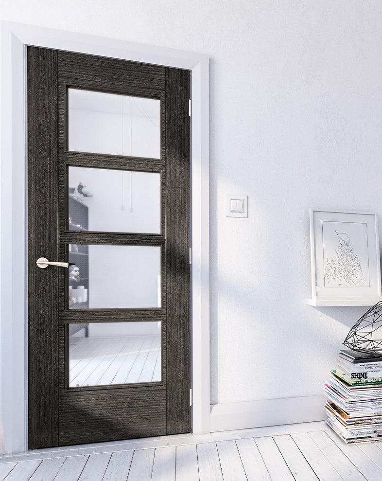 Montreal Glazed Pre-finished Dark Grey Ash