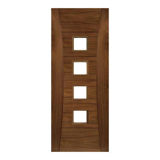 Pamplona Glazed Pre-finished Walnut Doors