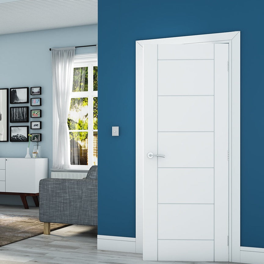 Seville White Primed Doors