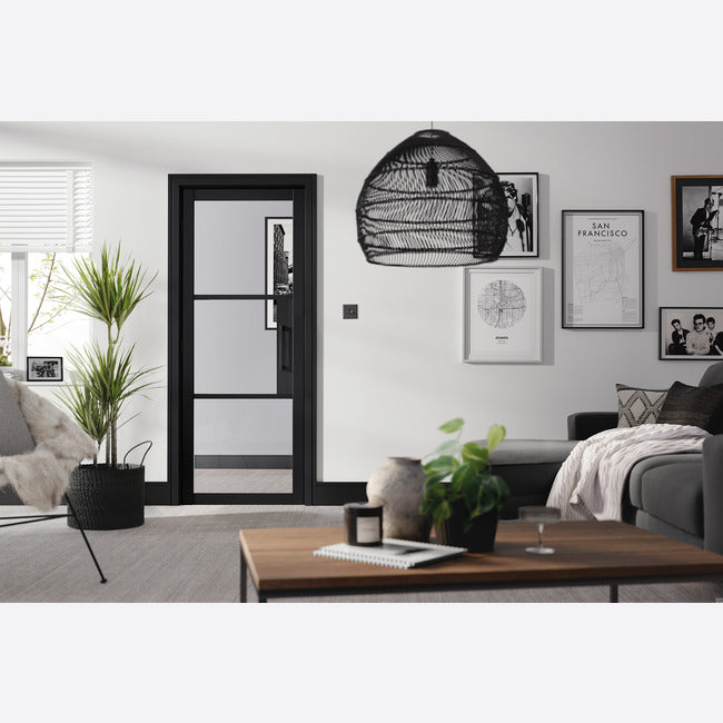 Tribeca Glazed 3L Black Doors