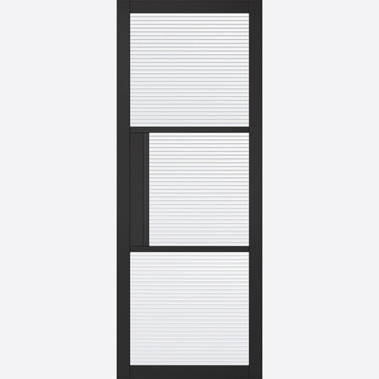 Tribeca Glazed 3L Reeded Black Doors