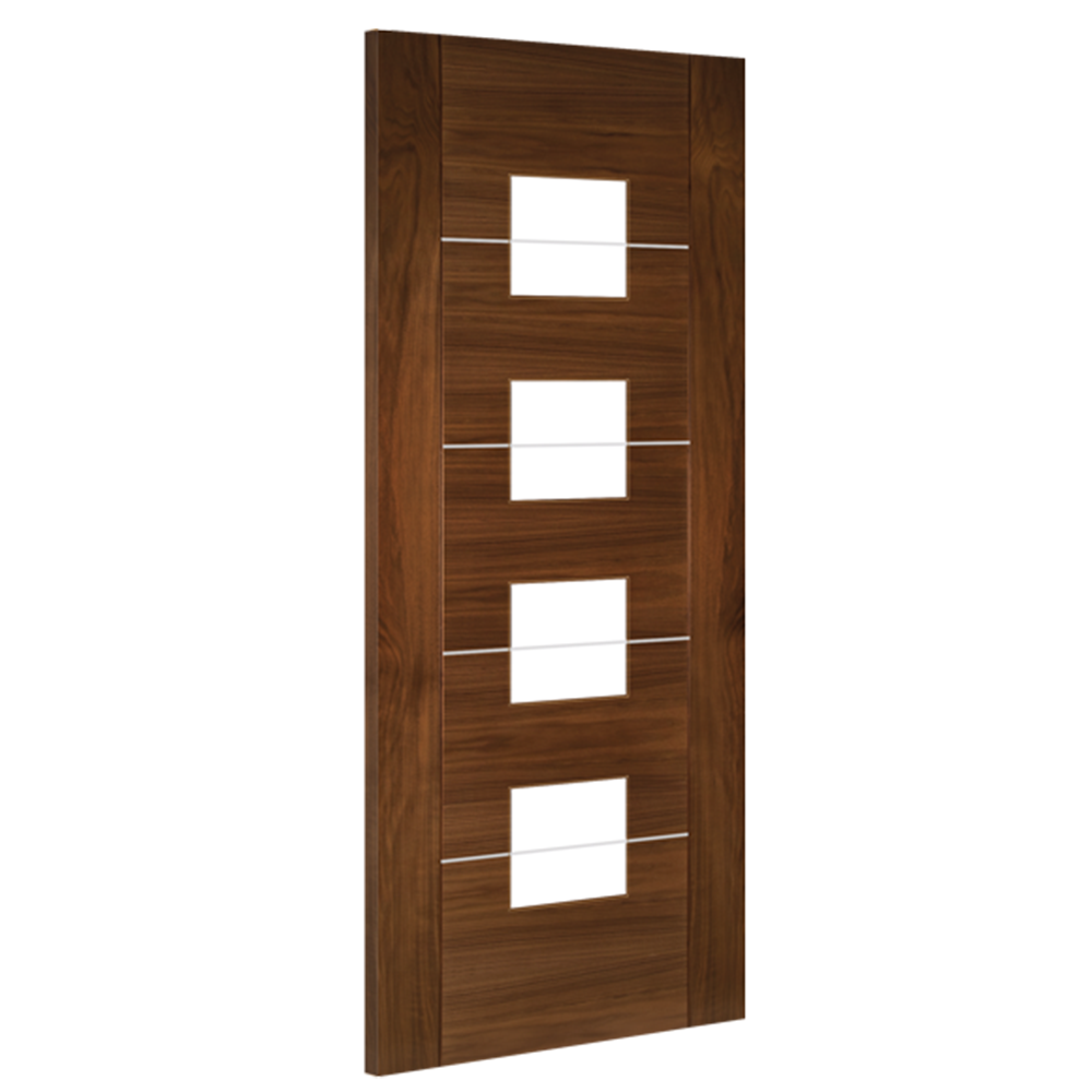 Valencia Glazed Pre-finished Walnut Doors