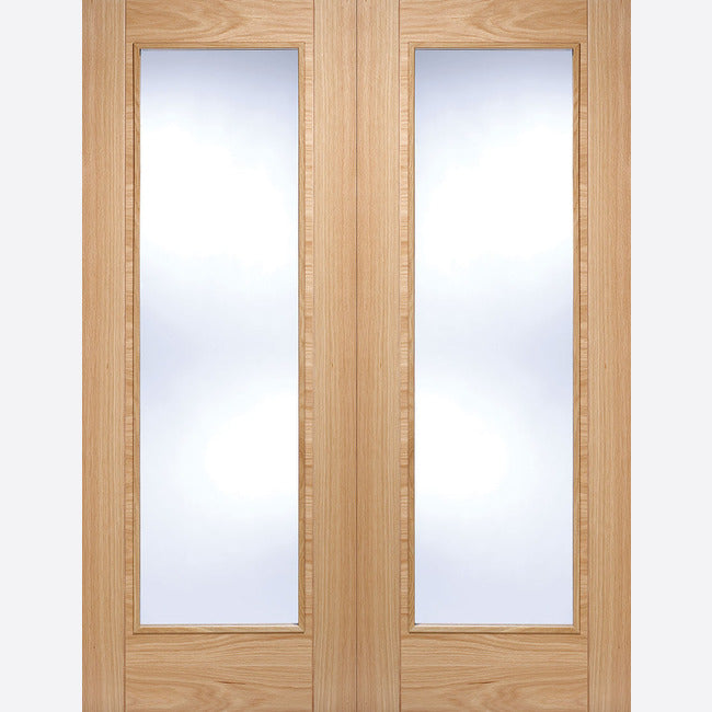 Vancouver Glazed Pair Pre-finished Oak Doors