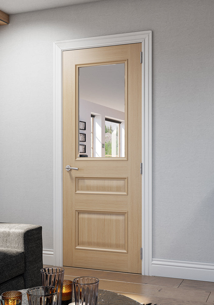 Windsor Clear Glass Pre-finished Oak Doors