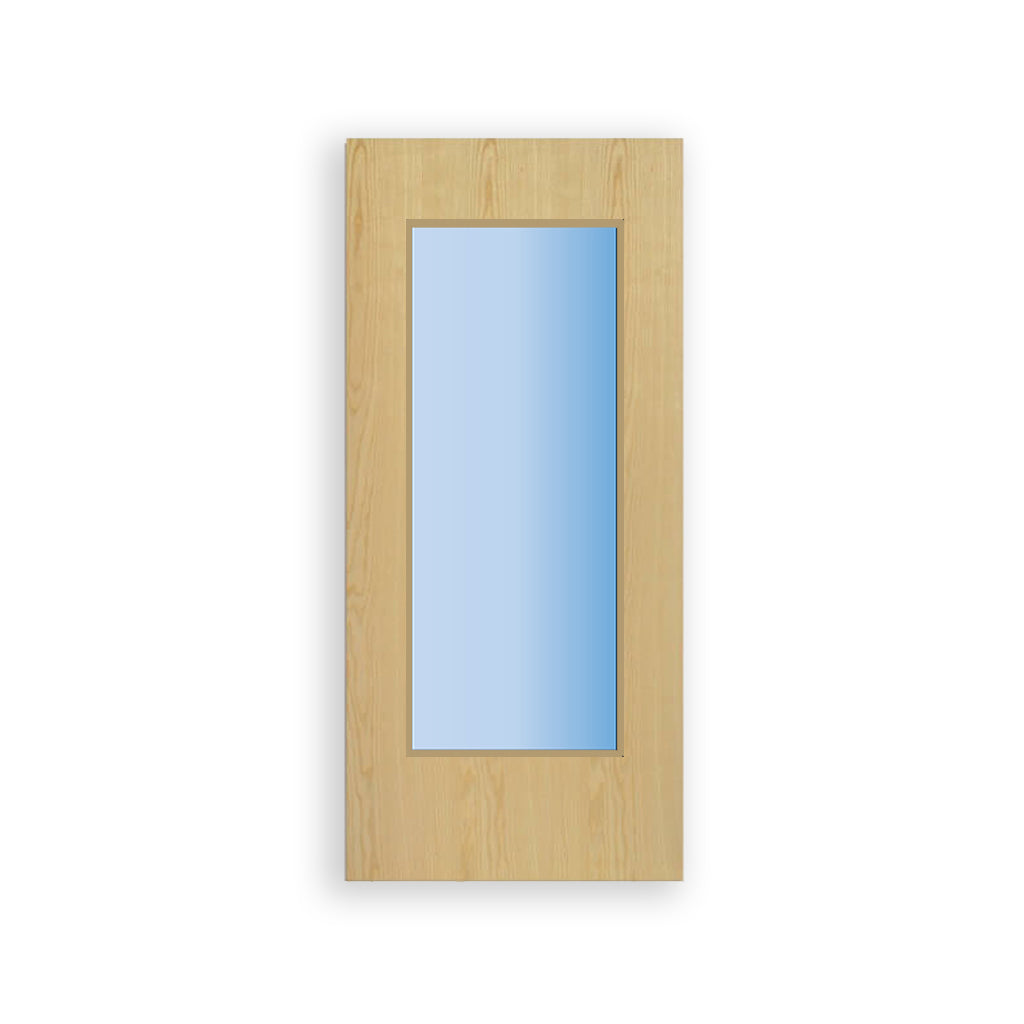 Fully Glazed Vision Panel FD60 Fire - Flush Ash Veneer Doors (Bespoke ...