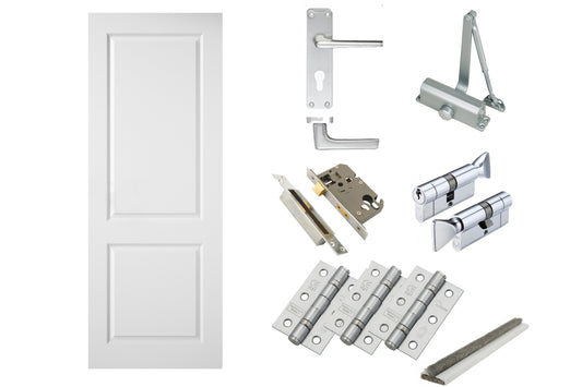 HMO Door Kit - 2 Panel FD30 Fire Door