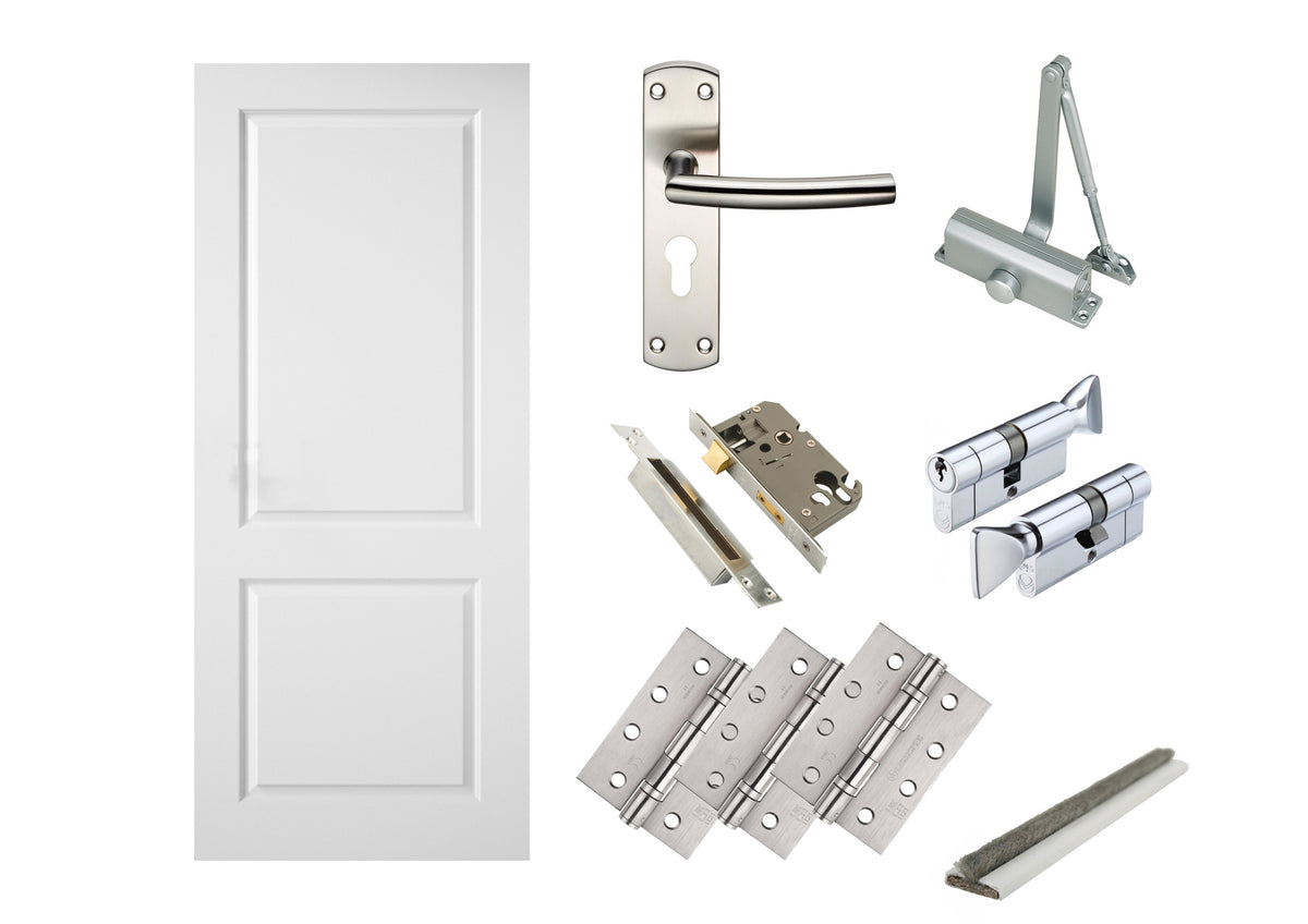 HMO Door Kit - 2 Panel FD30 Fire Door