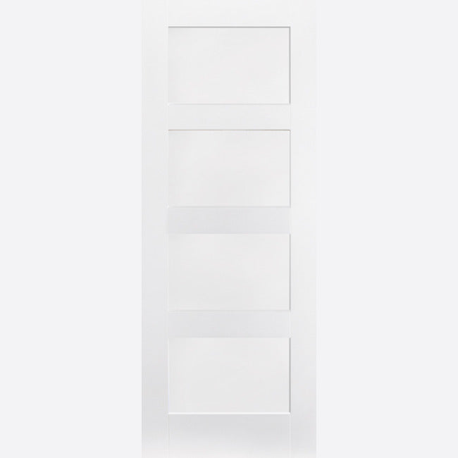 Shaker 4P White Primed Doors