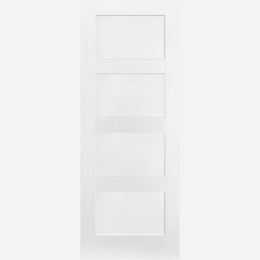 Shaker 4P White Primed Doors
