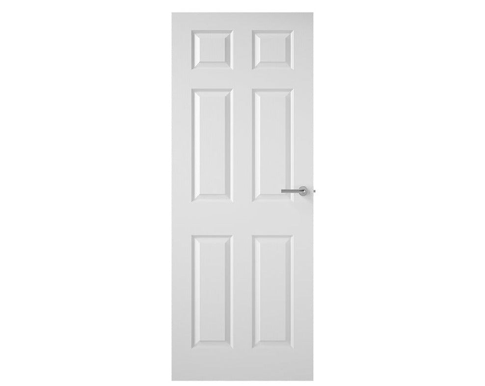 6 Panel Grained White Primed FD30
