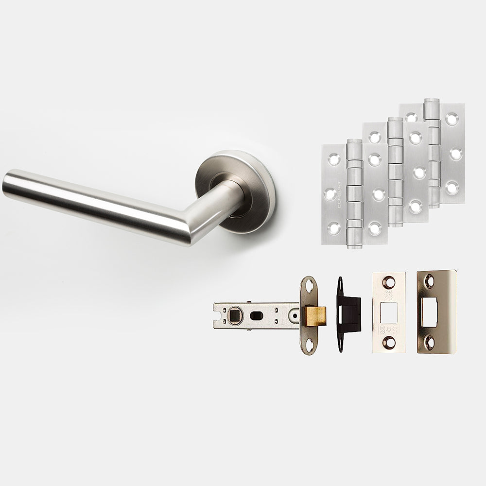 Cottage Primed FD30  - Handle Pack (Choice of latch/bath or key lock)