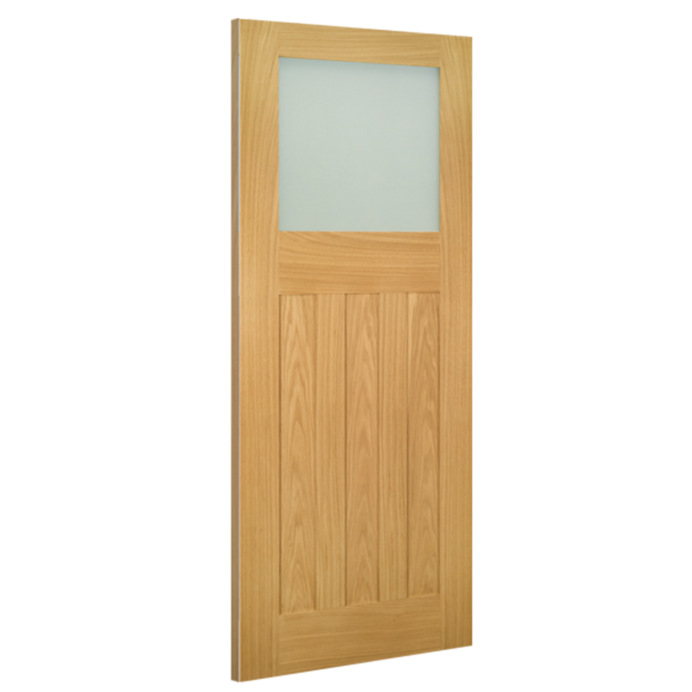 Cambridge Frosted Glazed Unfinished Oak Doors