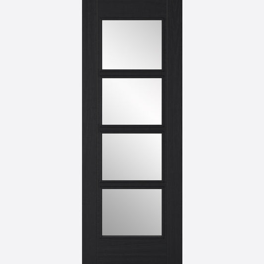Vancouver 4L Glazed Pre-finished Charcoal Black Doors