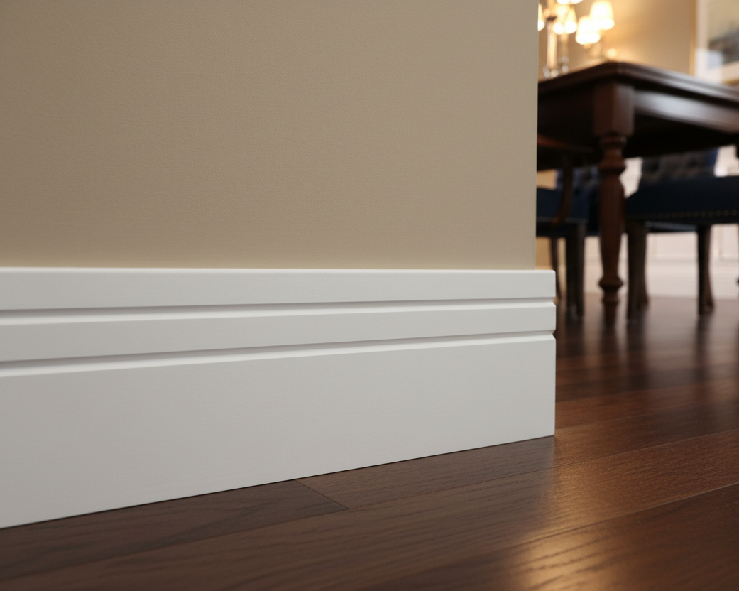 Bullnose Double V Groove - MDF Skirting/Architrave