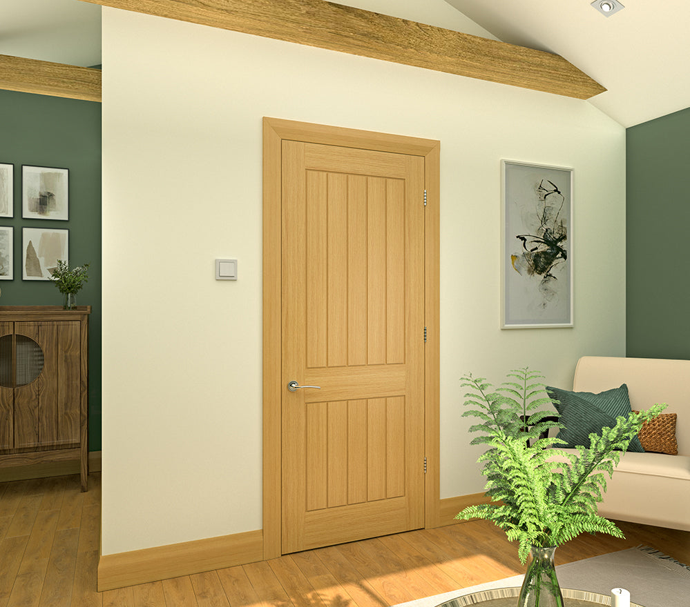 Ely 2 Panel Pre-Finished Oak Doors
