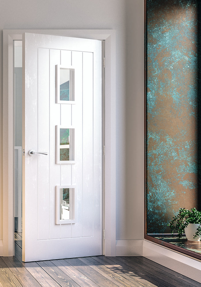 Ely Glazed White Primed FD30