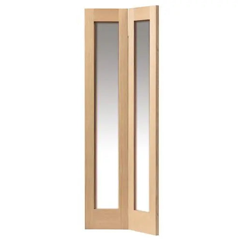 Fuji Oak Glazed Bi-fold Door