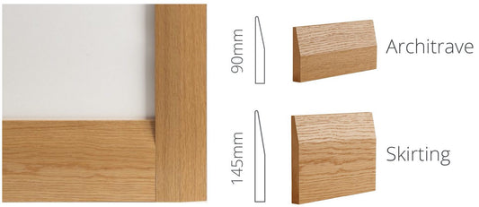 Half Splayed Skirting & Architrave Oak