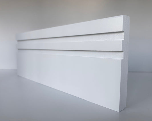 Round Edge Double Square Groove - MDF Skirting/Architrave