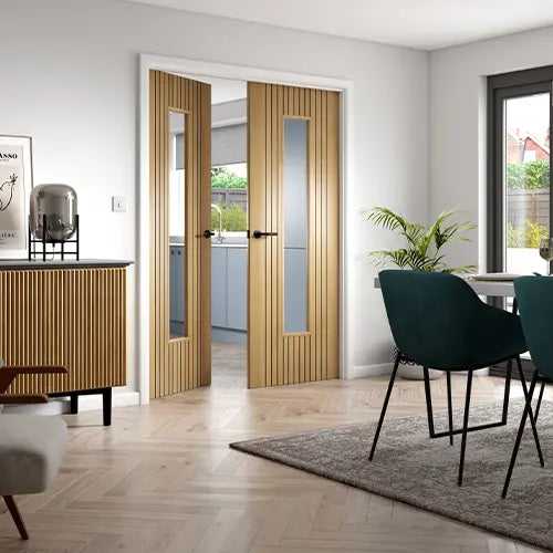 Aria Oak Glazed Laminate Internal Door