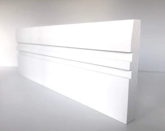 Chamfered Double Square Groove - MDF Skirting/Architrave