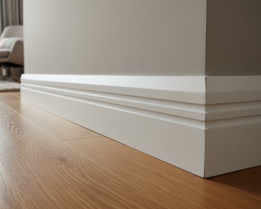 Chamfered Double Square Groove - MDF Skirting/Architrave