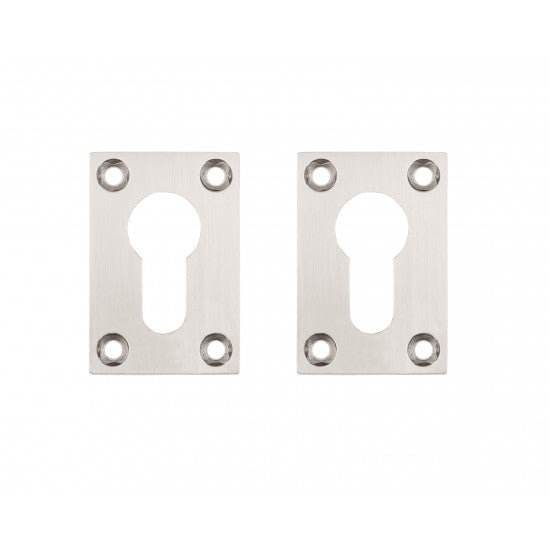 Slim Escutcheon (Pair) Satin Nickel Chrome