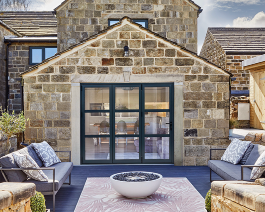 AluVu External Heritage Style Bi-fold Pre-finished Anthracite Grey 8ft Pre-finished Anthracite Grey