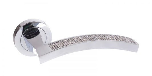 Senza Pari Crystal Lever - Crystal/Polished Chrome