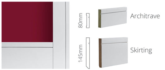 Shaker Skirting & Architrave Primed White