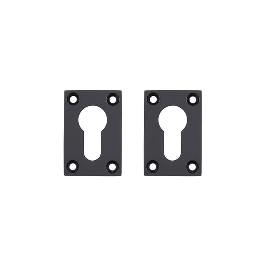 Slim Escutcheon Pair Matt Black Finish