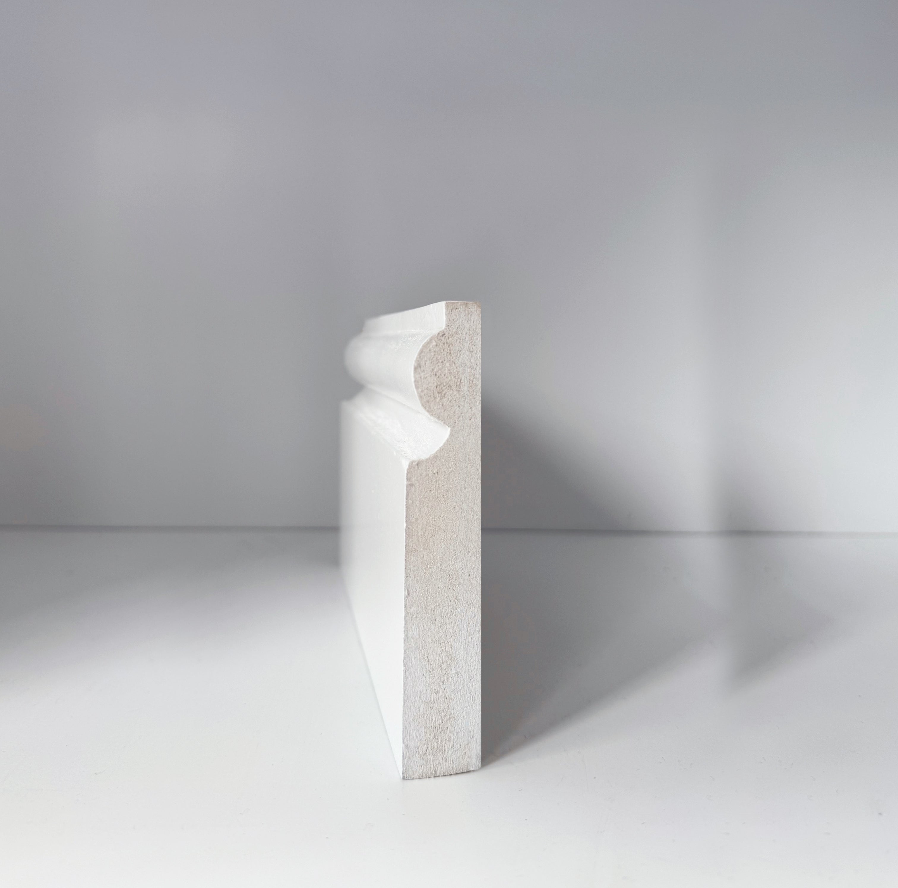 thumbnail image 2 of Unique Skirting White Primed MDF Torus Skirting Board – 94mm X 18mm X 2700mm 2 of 4