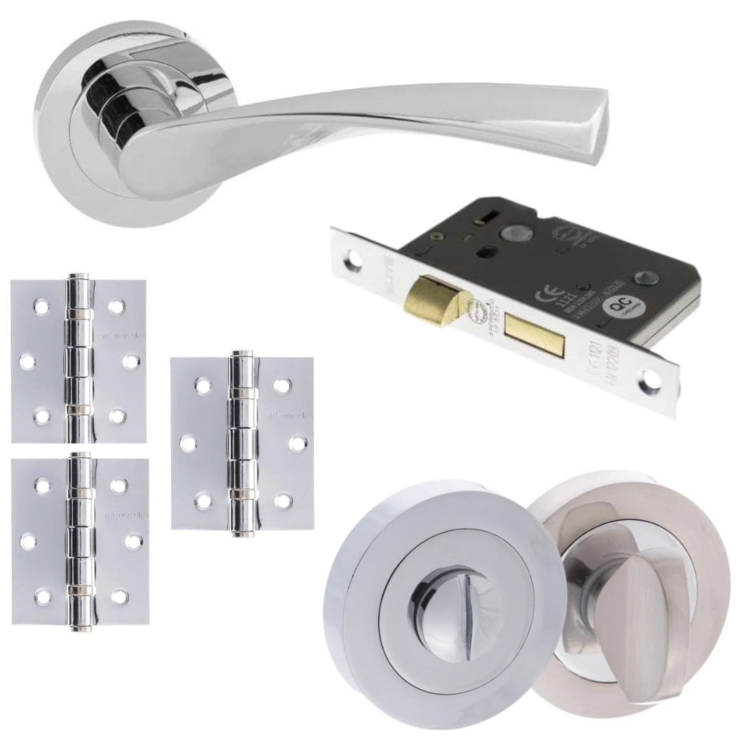 ECO20PC Handle Pack - Polished Chrome - Bathroom Lock