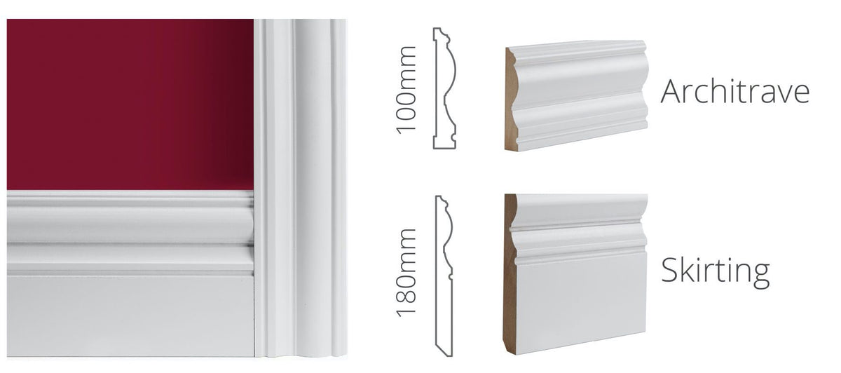 Victoriana Skirting & Architrave White Primed – AX National - Doors Online