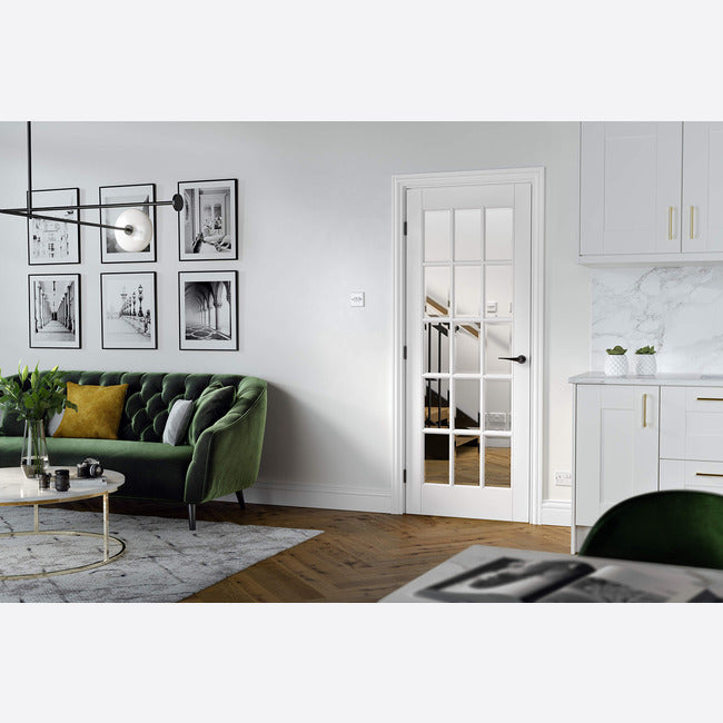 SA 15L Glazed White Primed Doors