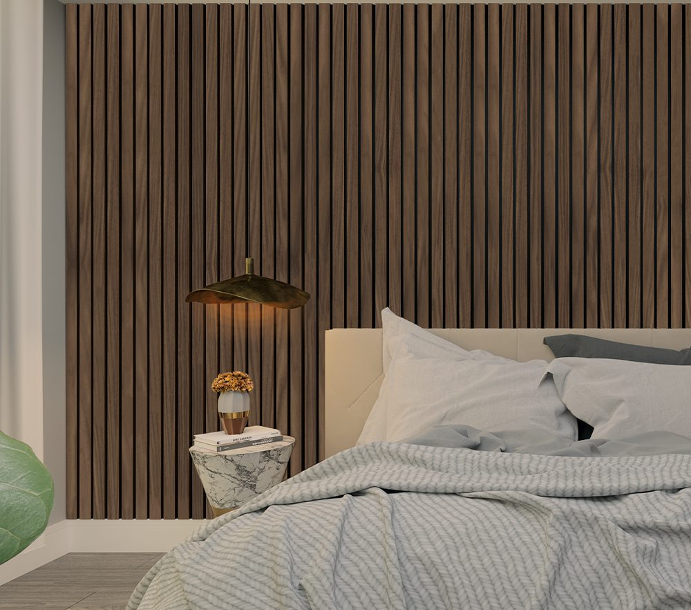 Immerse Acoustic Panelling Prefinished Walnut PLUS
