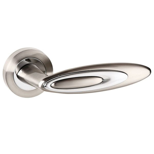 Senza Pari Elisse Lever - Satin Nickel/Polished Chrome