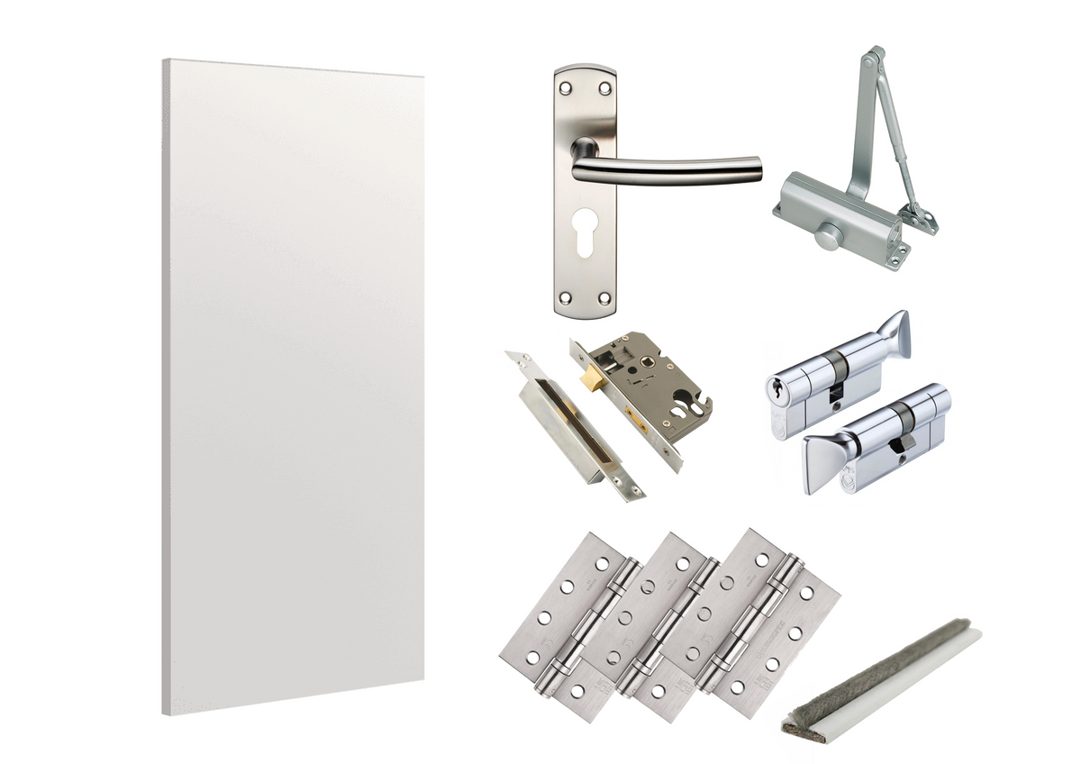 HMO Door Kit -  Primed Flush Fire Door