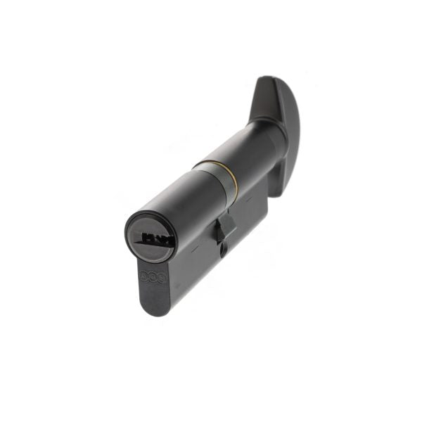 Euro Profile 15 Pin Cylinder Key to Turn - Matt Black