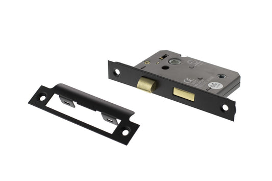 Atlantic - Bathroom Lock - 2.5" Matt Black