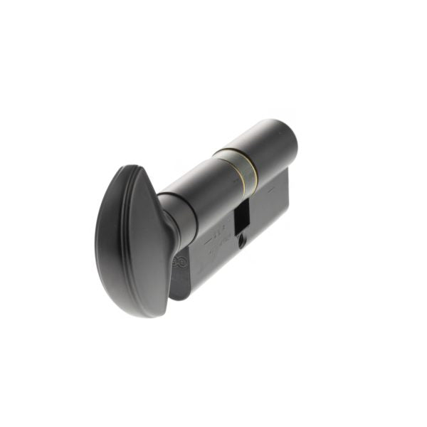 Euro Profile 15 Pin Cylinder Key to Turn - Matt Black
