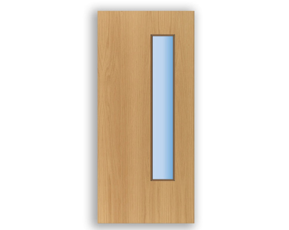 Glazed Vision Panel FD30 Fire - Flush Oak Veneer – AX National - Doors ...