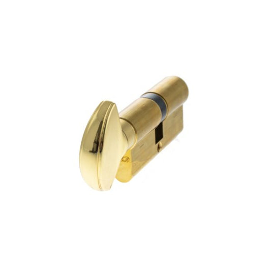 Euro Profile 5 Pin Cylinder - Polished Brass