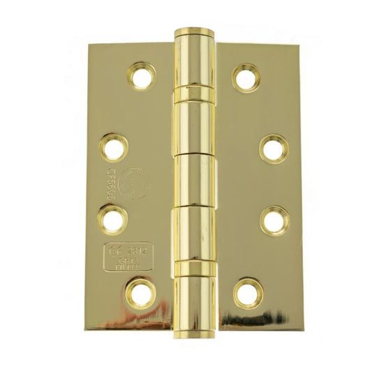 Ball Bearing Hinges - Pack of two - Polished Brass (Fire Rated)