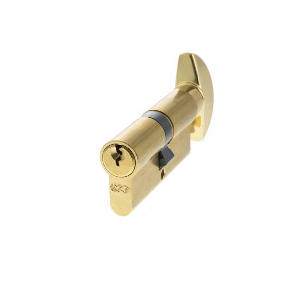 Euro Profile 5 Pin Cylinder - Polished Brass