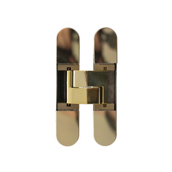 Eclipse Fire Rated Adjustable Concealed Hinge – Polished Brass - Single